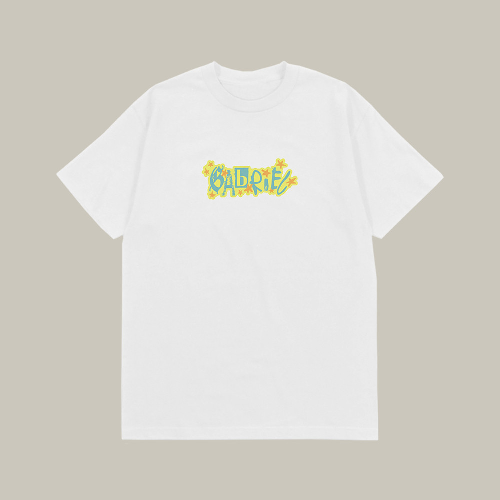 Keshi Music Merch Gabriel T-Shirt Yellow Stars Pattern Music Shirt Perfect Gifts For Him