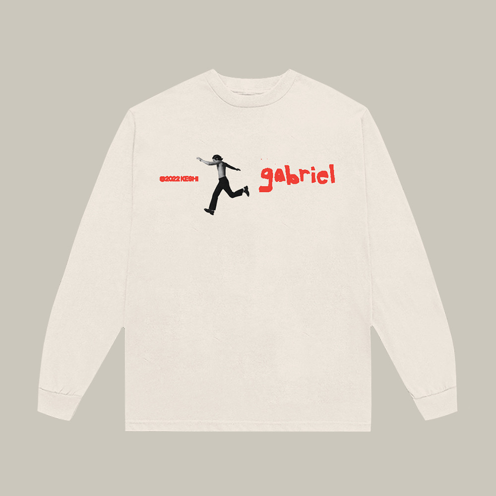 Keshi Music Merch Sweatshirt Gabriel Running Person Pattern Music Sweatshirt Gifts For Fans