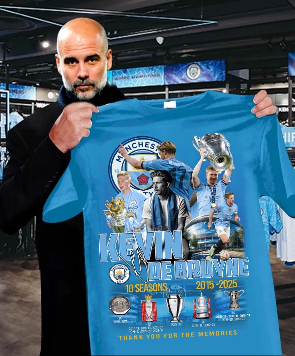 Kevin De Bruyne Manchester City T-Shirt Thank You For The Memories Football Fan Gift