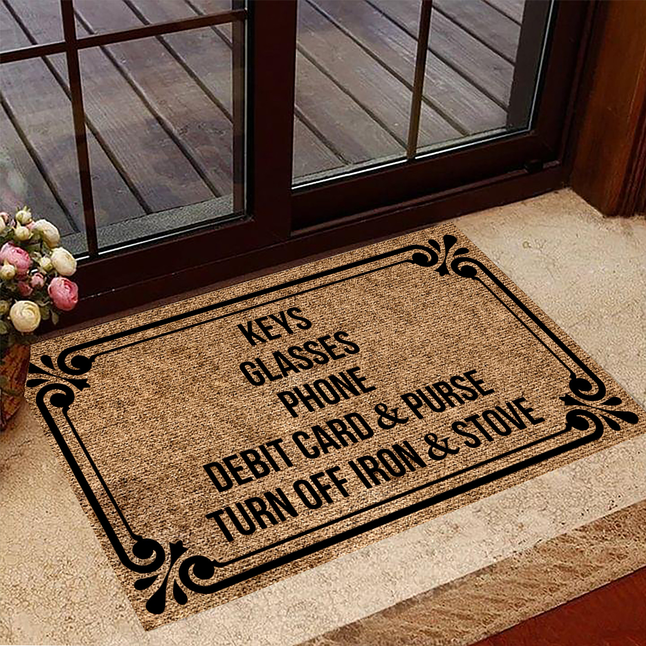 Keys Glasses Phone Doormat Keys Glasses Phone Debit Card Purse Doormat Funny Gift