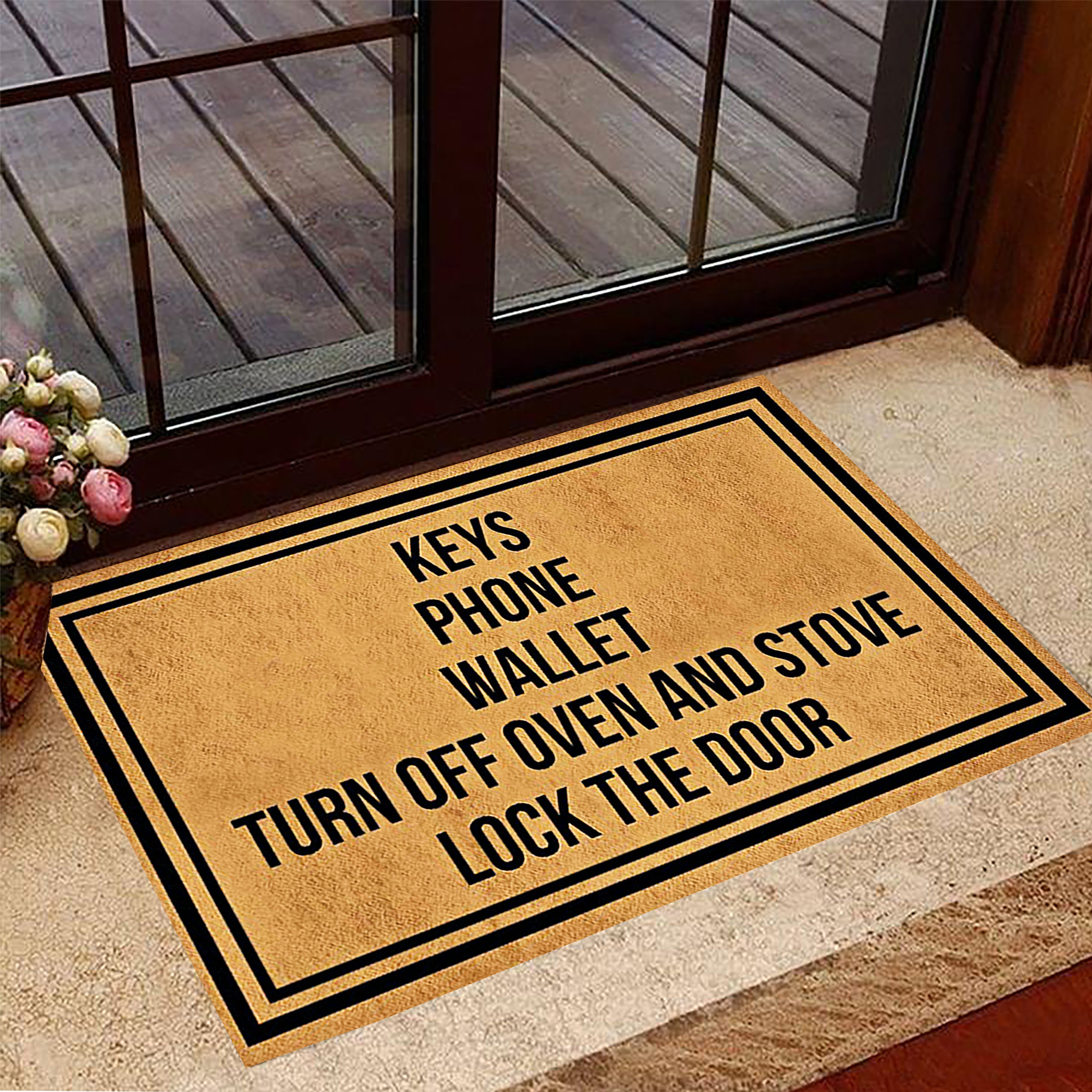 Keys Wallet Glasses Phone Doormat Funny Sayings Reminder Doormat For Front Door