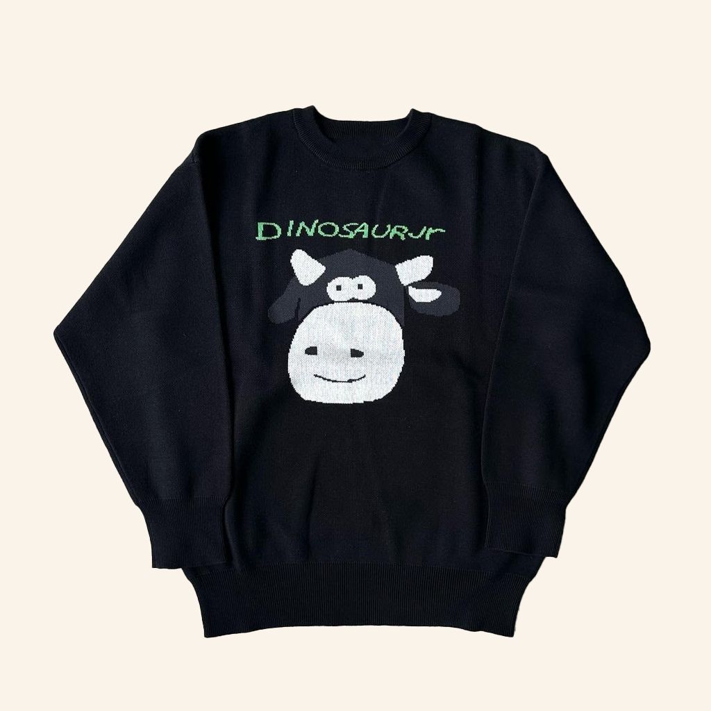 KF Merch Dinosaur Jr Cow Sweater Christmas Gift Ideas For Girlfriend