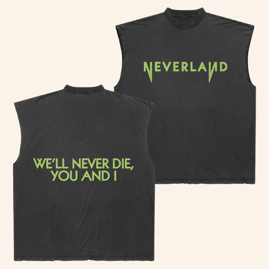 Kid Cudi Merch Neverland Tank Top We'll Never Die You And I Tank Gifts For Rap Fans