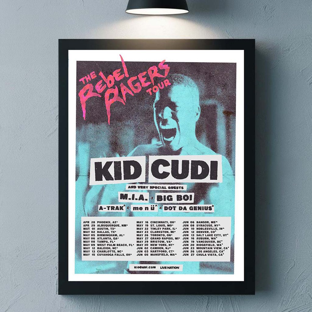 Kid Cudi The Rebel Rogers Tour 2026 North America Schedule Dates Poster Wall Art For Bedroom Kid Cudi The Rebel Rogers Tour 2026 North America Schedule Dates Poster Wall Art For Bedroom