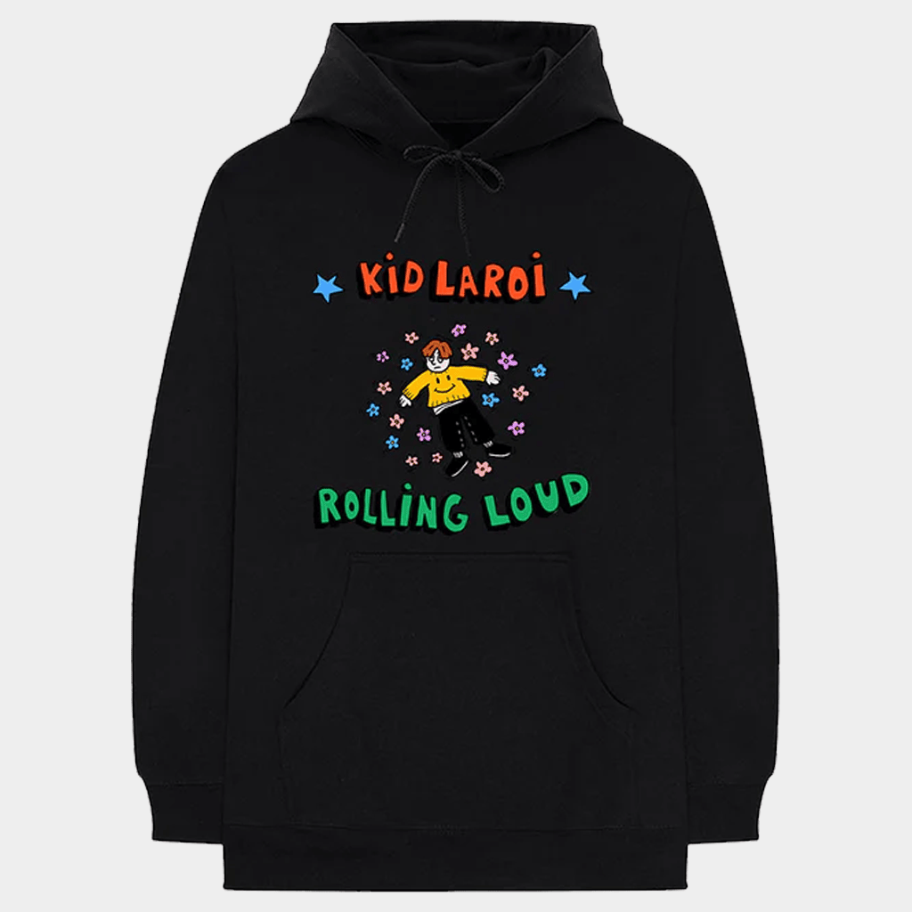 Kid LAROI Merch Kid LAROI X Rolling Loud Stream Black Hoodie Gifts Ideas For Friends