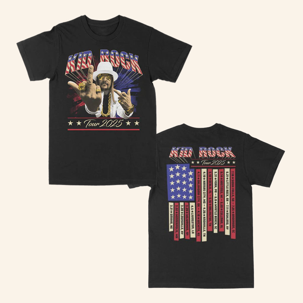 Kid Rock Merch Middle Finger Tour T-Shirt Birthday Present For Dad Kid Rock Merch Middle Finger Tour T-Shirt Birthday Present For Dad