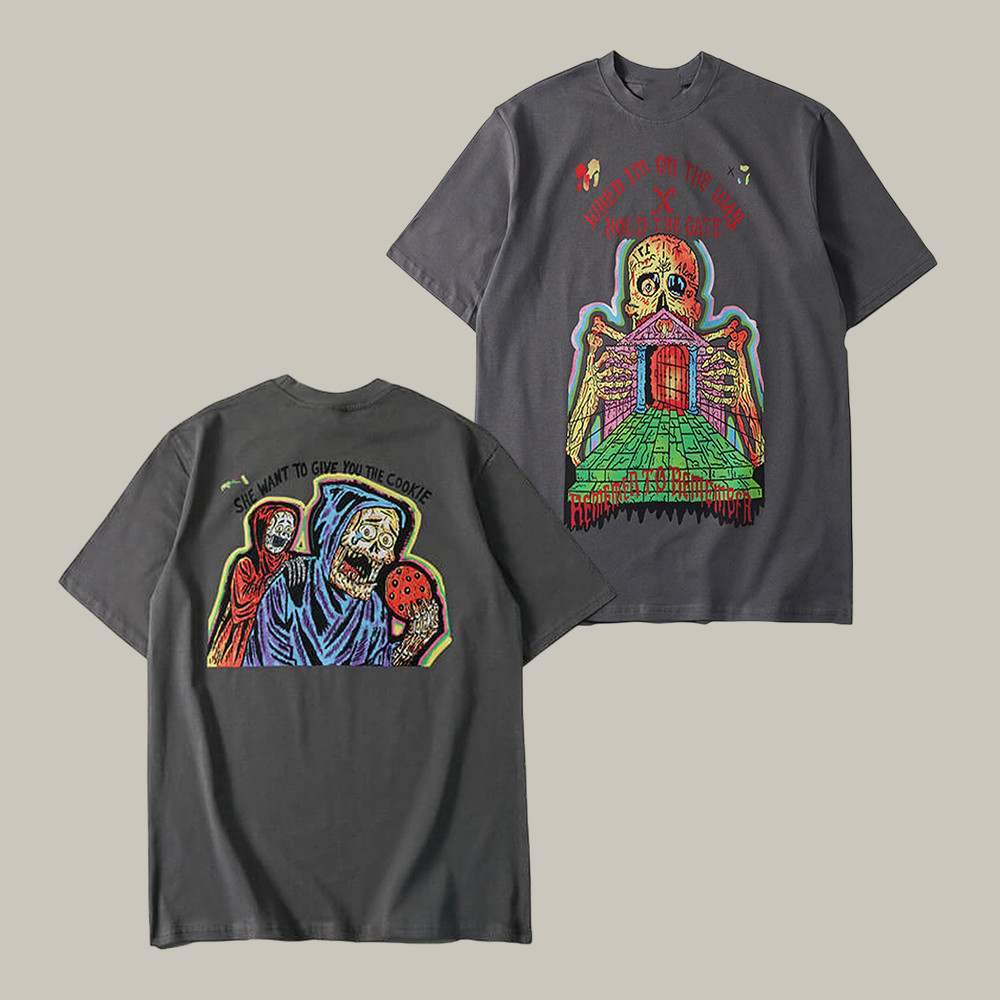 Kids See Ghosts On The Way Skull Kanye West T-Shirt Kanye West World Tour 2026 Merch