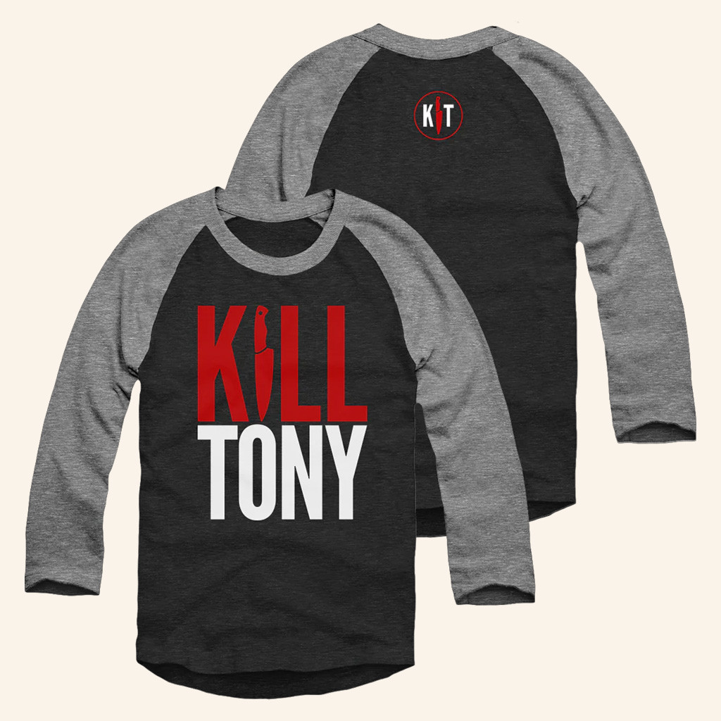 Kill Tony Merch Kill Tony 3 4 Sleeve Logo Raglan T-Shirt Christmas Presents For Boyfriend Kill Tony Merch Kill Tony 3 4 Sleeve Logo Raglan T-Shirt Christmas Presents For Boyfriend