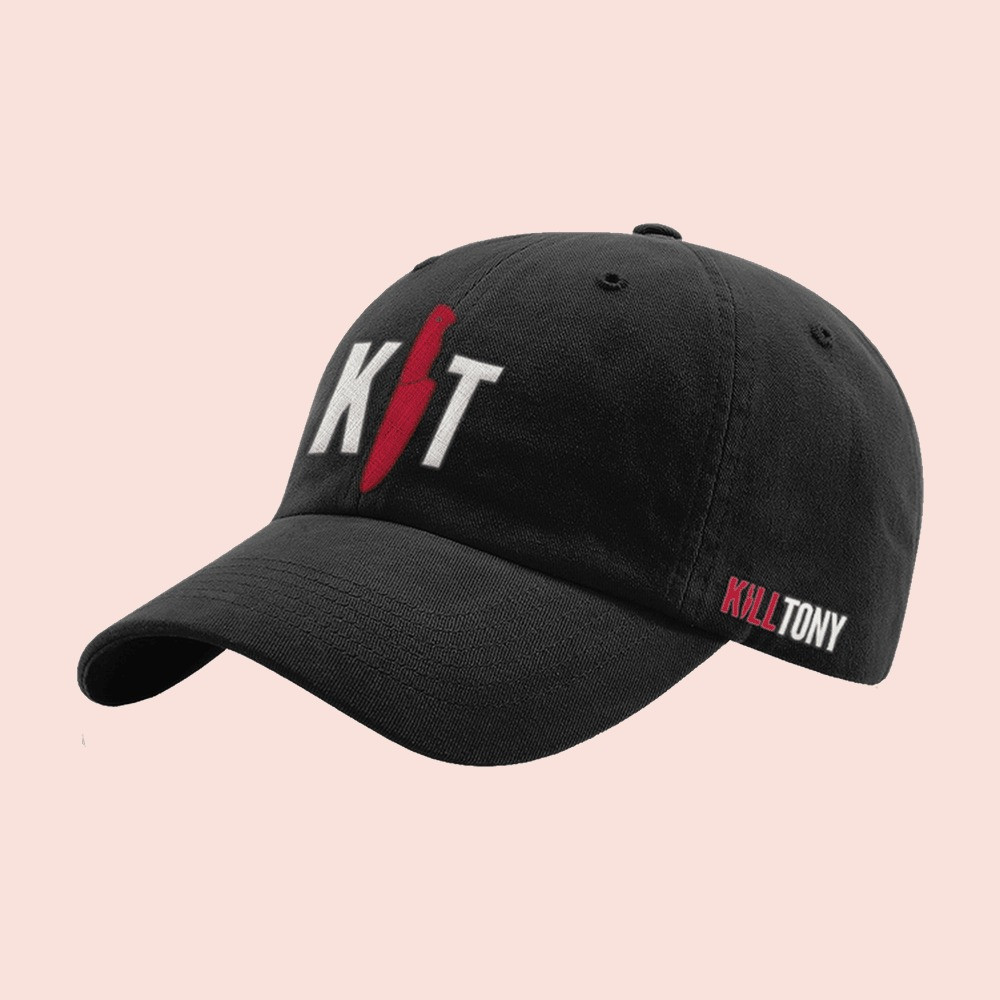 Kill Tony Merch KT Black Hat Kill Tony Logo Baseball Cap Best Gifts For Podcast Fans