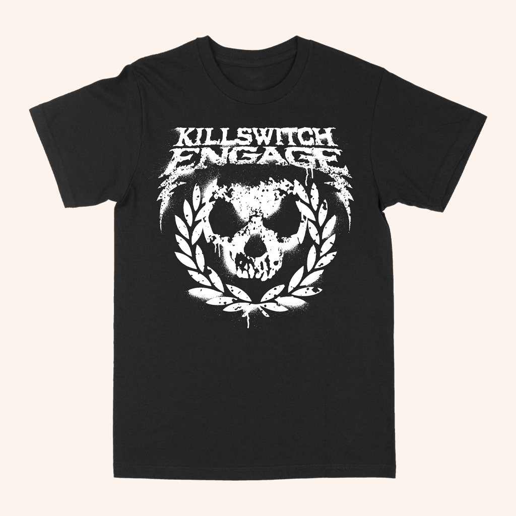 Killswitch Engage Merch Skull Wreath T-Shirt Black Cool Gifts For Music Lovers
