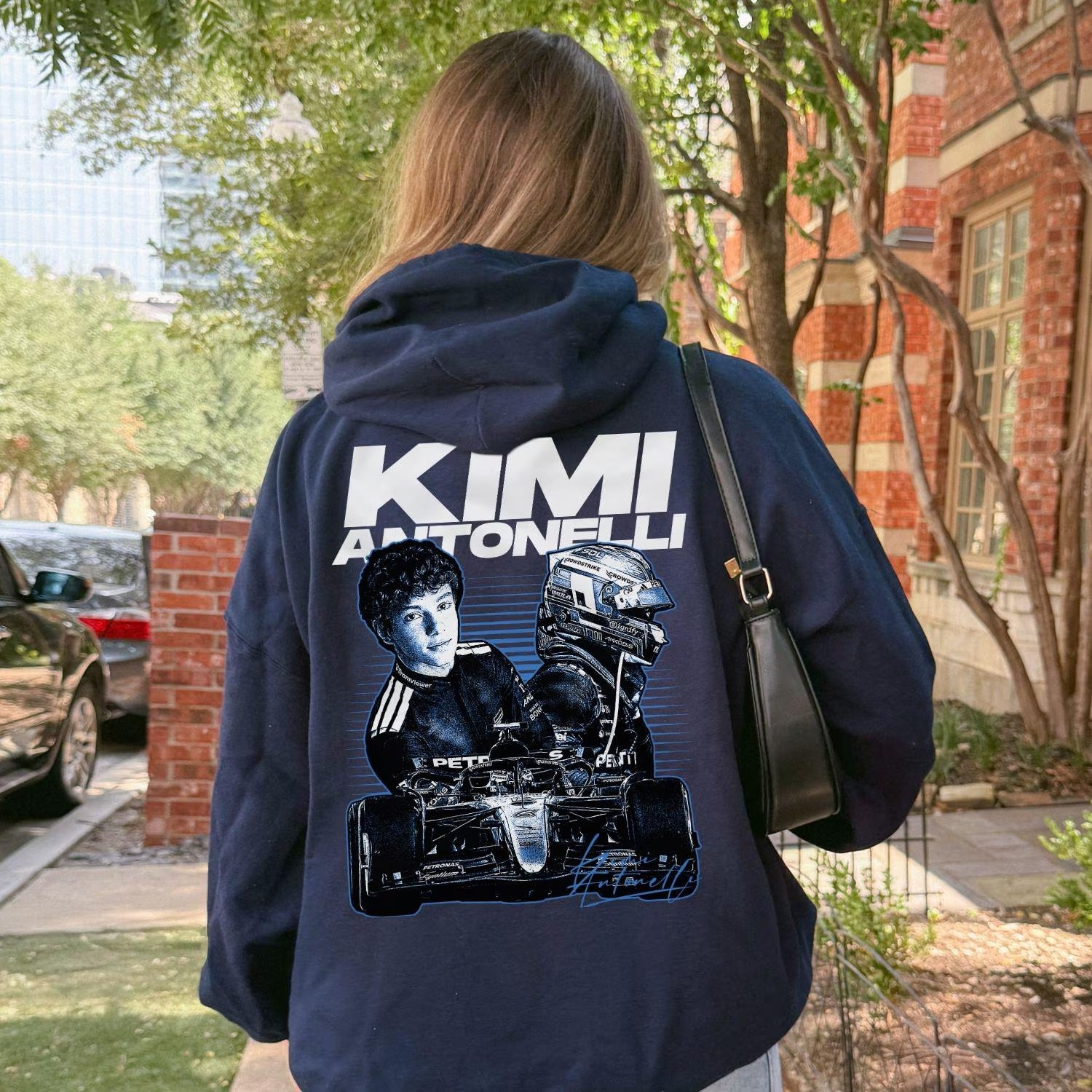 Kimi Antonelli Portrait Hoodie Andrea Kimi Antonelli Hooded Sweatshirt F1 Fan Gift Idea