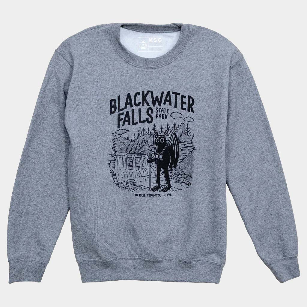 Kin Ship Goods Merch WV State Parks Blackwater Falls Mothman Sweatshirt Good Gifts For Him