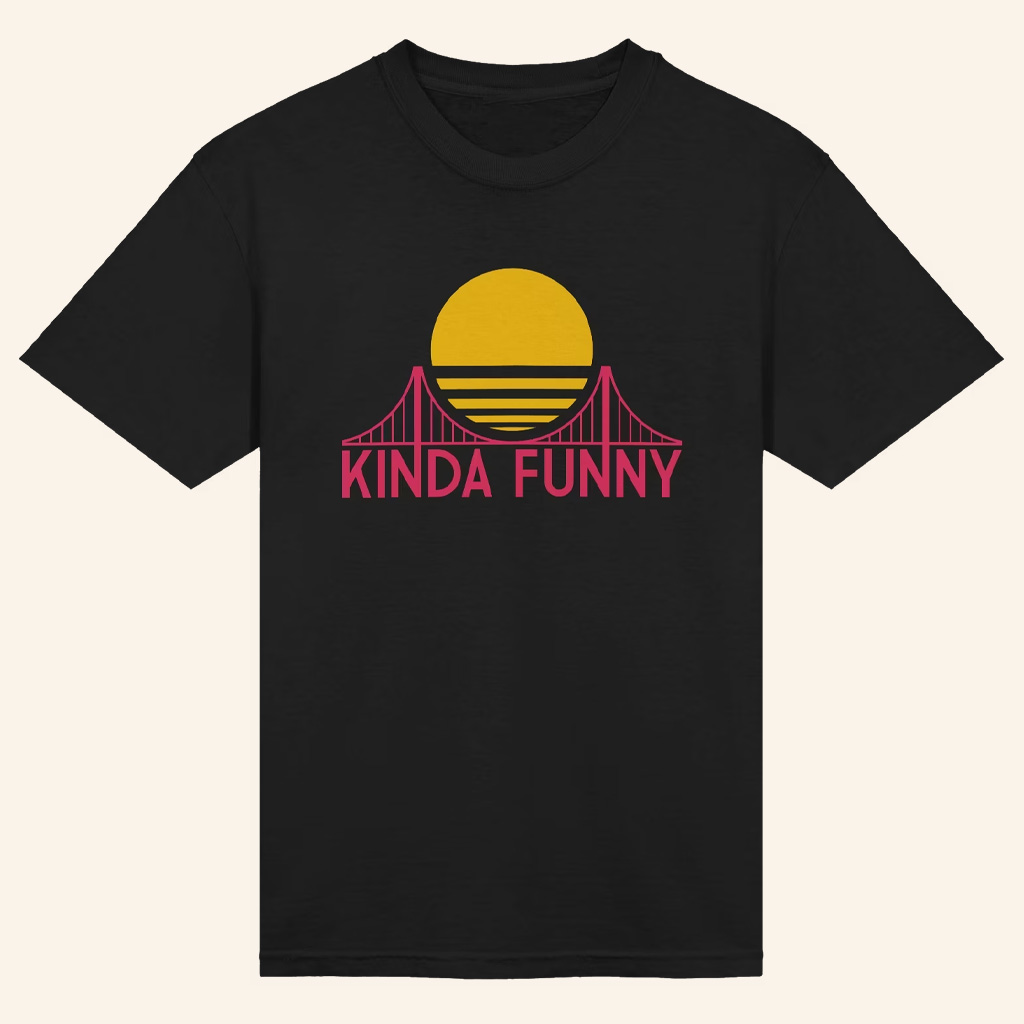 Kinda Funny Merch Bridge T-Shirt Black Birthday Present For Husband