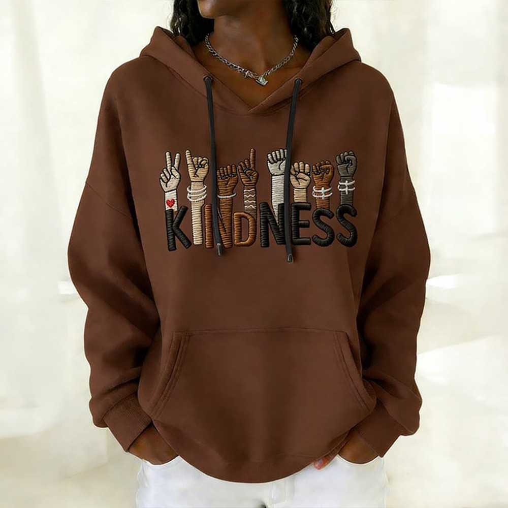 Kindness Black Inspirational Hoodie Black History Month Hooded Sweatshirt African Pride Gift For Her