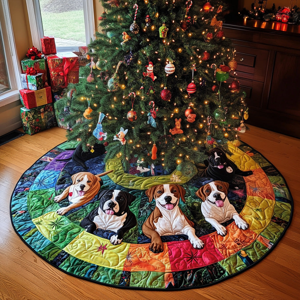 Kindred Pitbull Spirits Quilted Christmas Tree Skirt Christmas Tree Skirt Mini Best Daughter Christmas Gifts