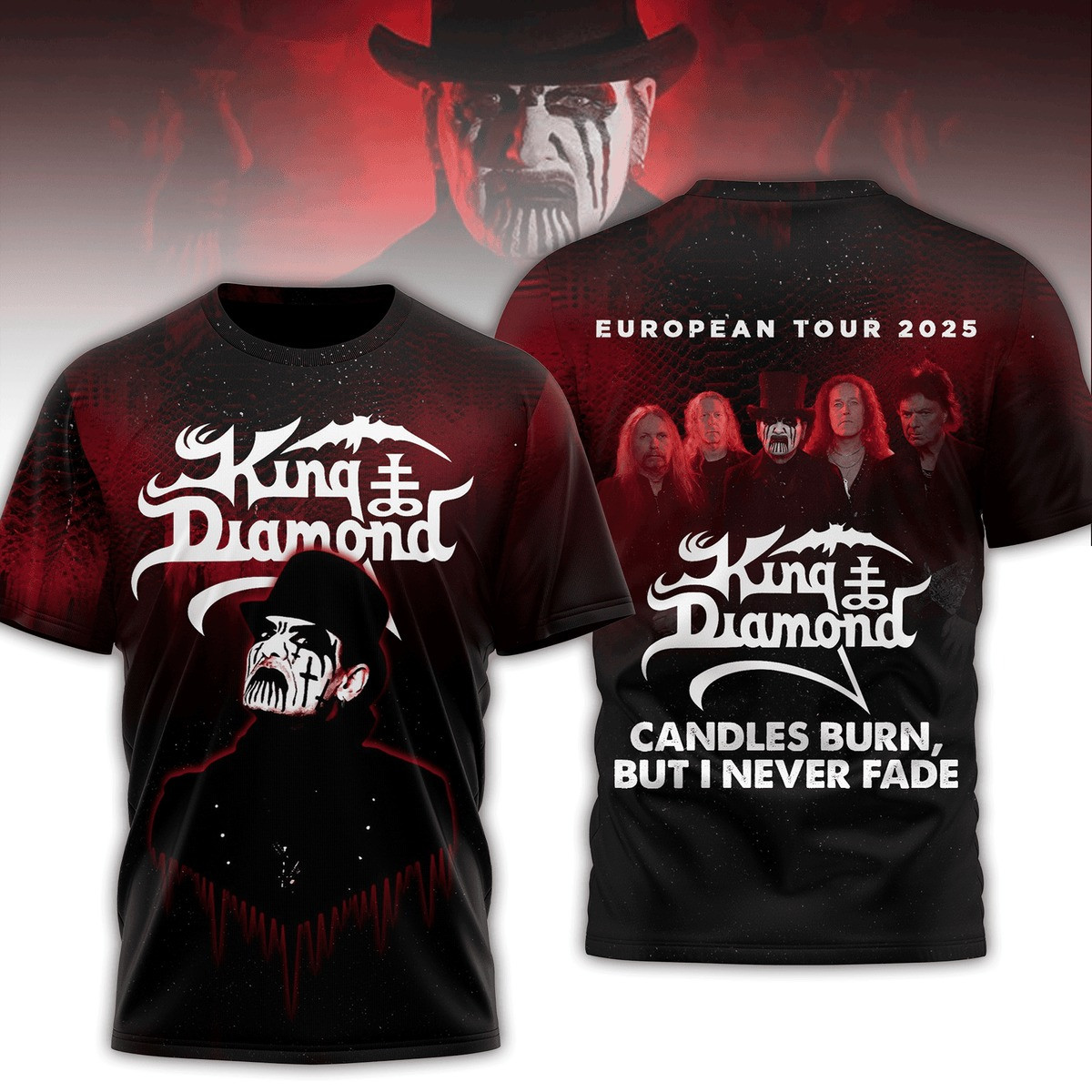 King Diamond European Tour 2025 T-Shirt Cool Gifts For Music Lovers