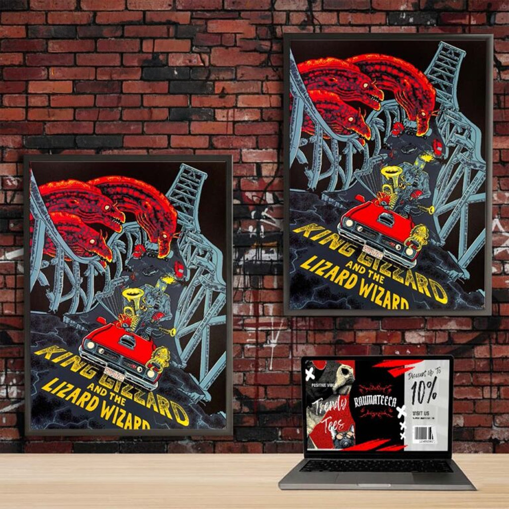 King Gizzard And The Lizard Wizard Merch Brisbane Australia 2025 Event Poster Home Decor Gifts