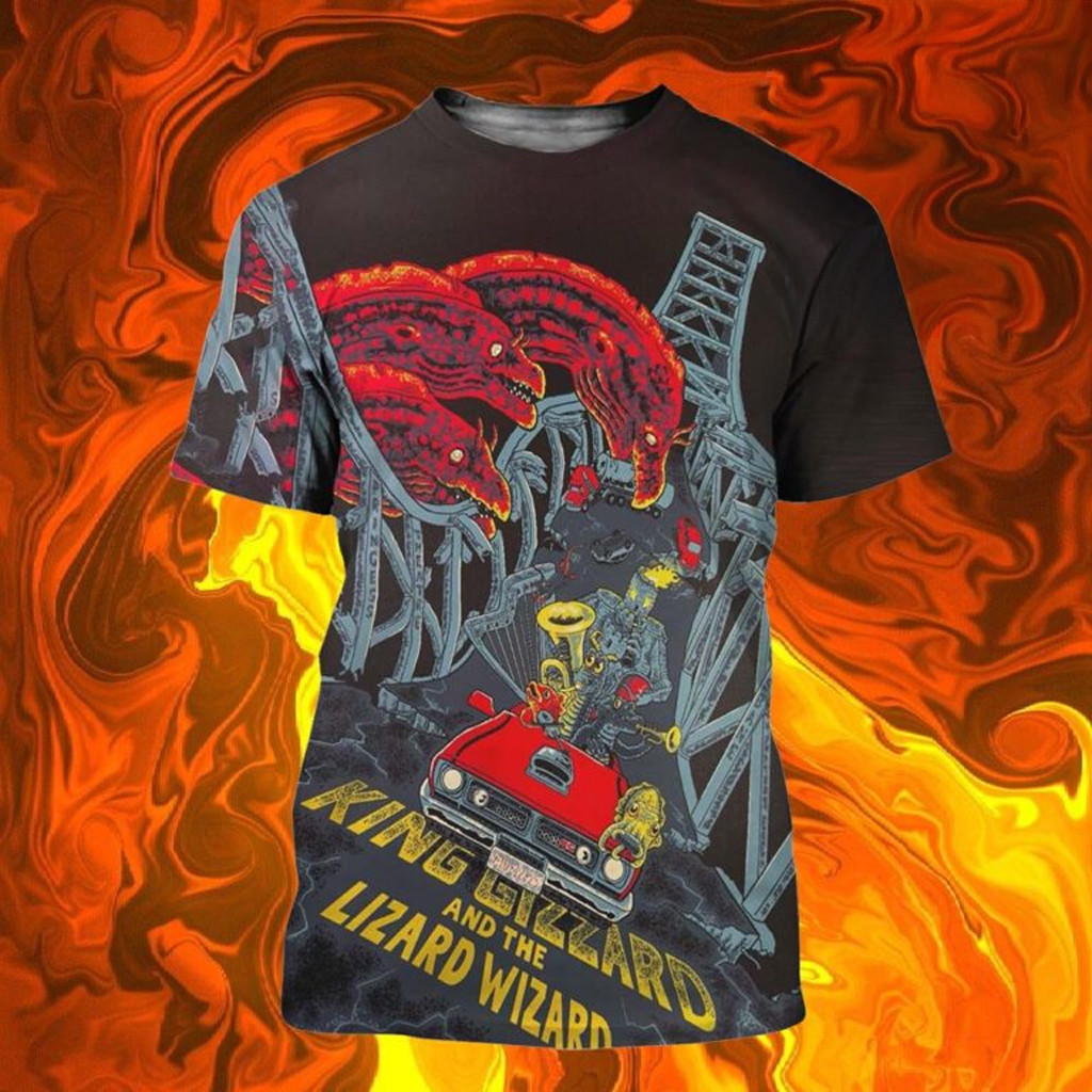 King Gizzard And The Lizard Wizard Merch Brisbane Australia 2025 Event Poster T-Shirt Fan Gifts King Gizzard And The Lizard Wizard Merch Brisbane Australia 2025 Event Poster T-Shirt Fan Gifts