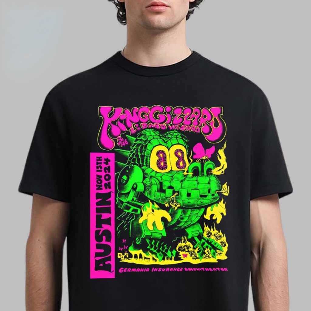 King Gizzard And The Lizard Wizard Merch Poster For Austin Texas 2024 Shirt Gift For Fans King Gizzard And The Lizard Wizard Merch Poster For Austin Texas 2024 Shirt Gift For Fans