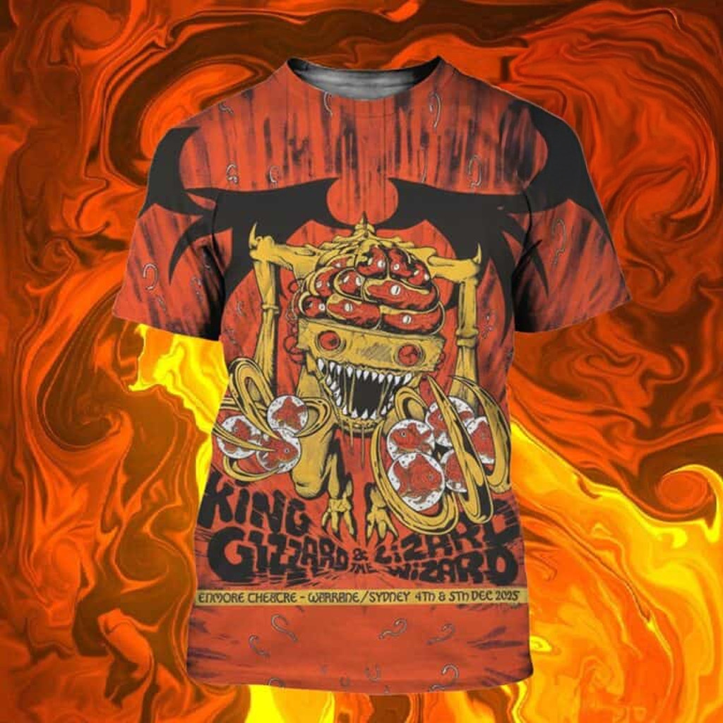 King Gizzard And The Lizard Wizard Merch Warrane Sydney Tour Poster T-Shirt Gift For Rock Lover King Gizzard And The Lizard Wizard Merch Warrane Sydney Tour Poster T-Shirt Gift For Rock Lover