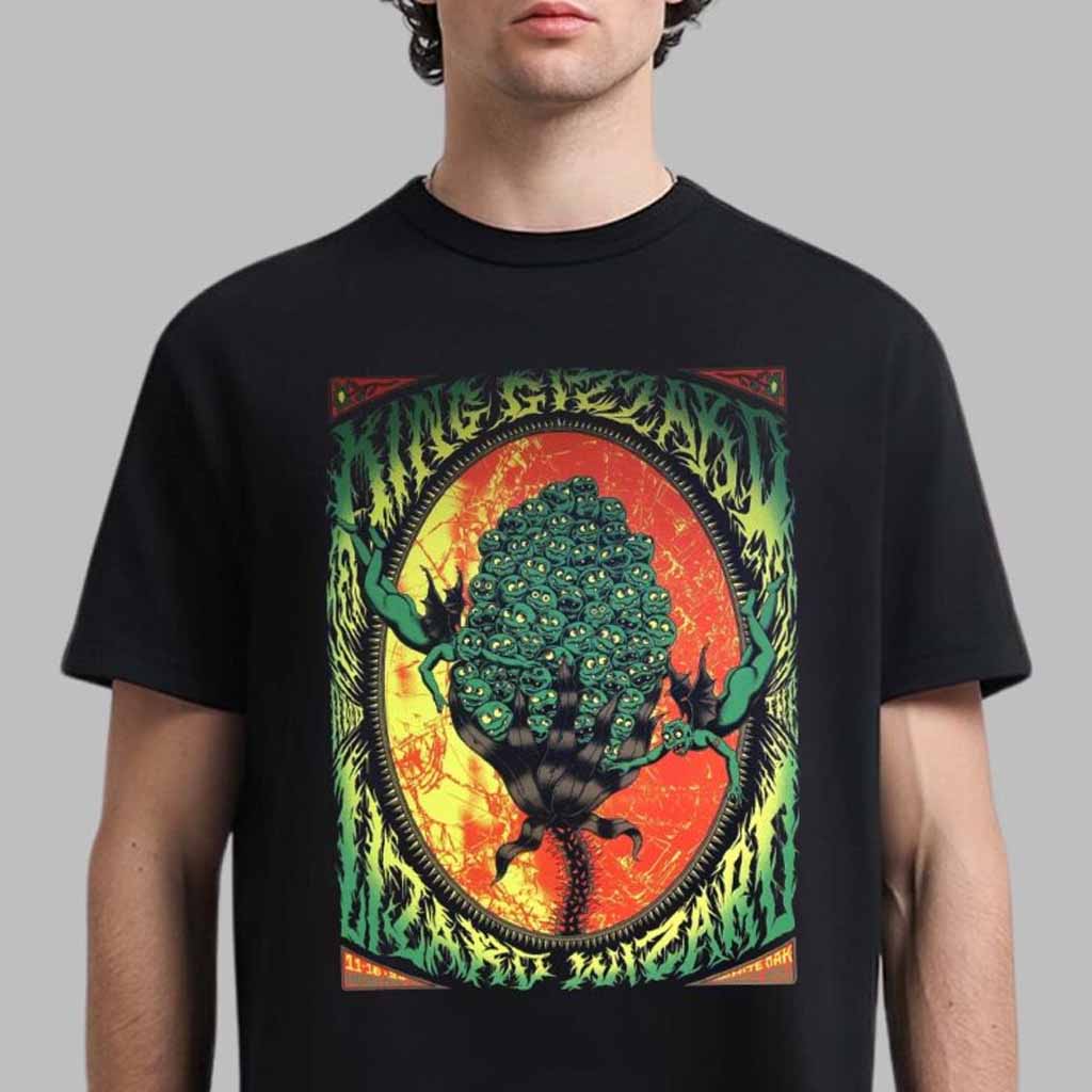 King Gizzard And The Lizard Wizard Poster For Show In Houston Texas At White Oak Music Hall On November 16 2024 T-Shirt Music Lover Gifts For Dad King Gizzard And The Lizard Wizard Poster For Show In Houston Texas At White Oak Music Hall On November 16 2024 T-Shirt Music Lover Gifts For Dad