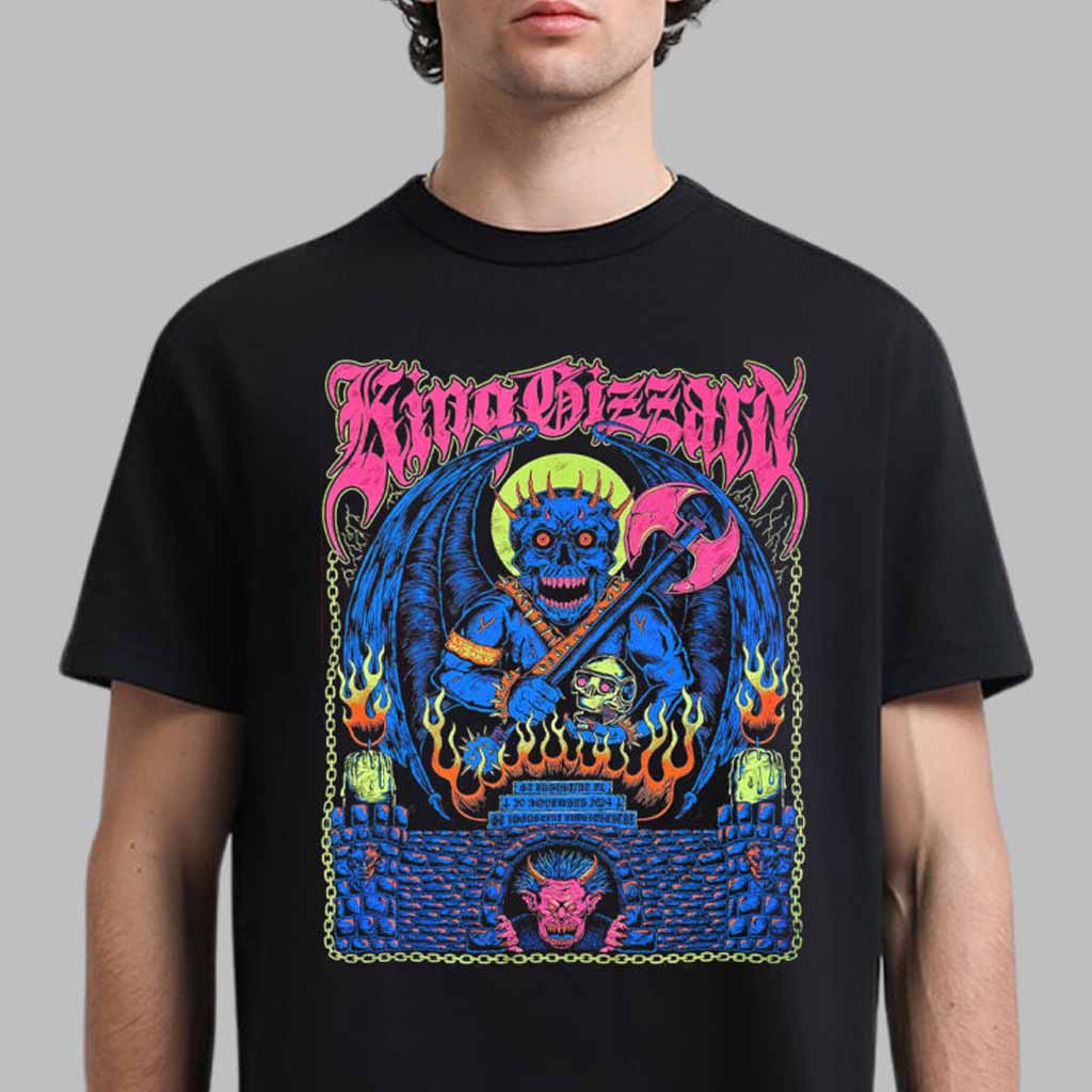 King Gizzard And The Lizard Wizard Poster For Show In St Augustine Florida At St Augustine Amphitheatre T-Shirt Fan Apparel King Gizzard And The Lizard Wizard Poster For Show In St Augustine Florida At St Augustine Amphitheatre T-Shirt Fan Apparel