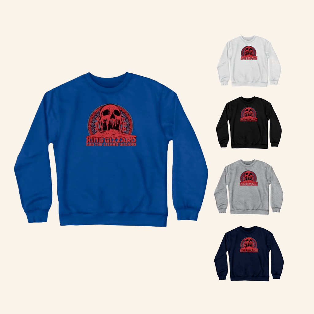 King Gizzard Merch Crumbling Castle Crewneck Sweatshirt Best Gifts For Music Lovers King Gizzard Merch Crumbling Castle Crewneck Sweatshirt Best Gifts For Music Lovers
