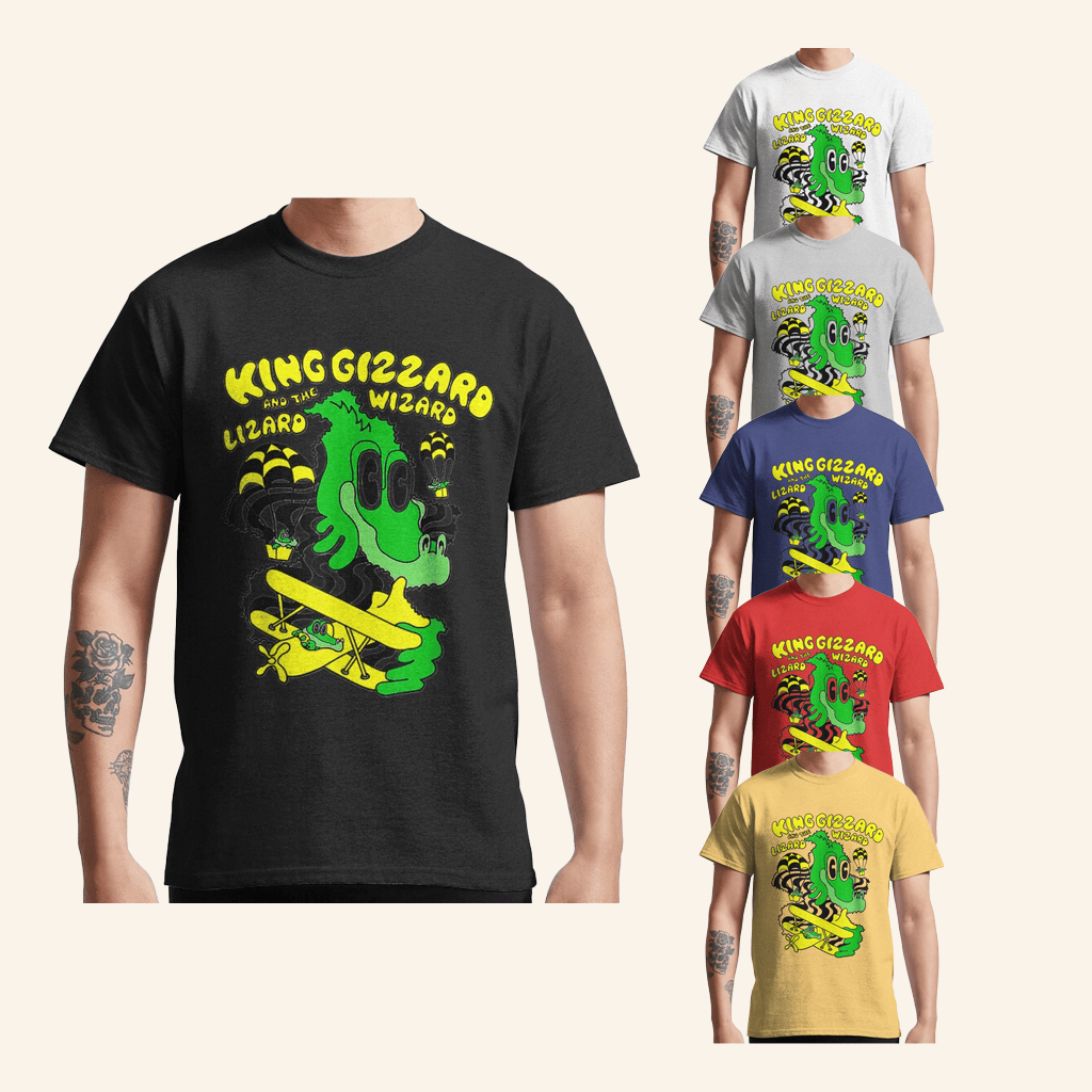 King Gizzard Merch King Funny Gizzard The Lizard Gift Wizard T-Shirt Gift Ideas For Him