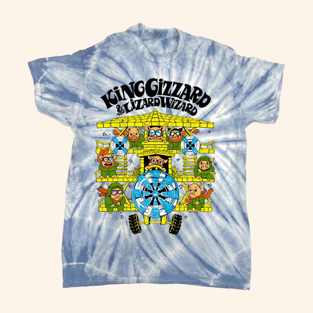 King Gizzard Merch King Gizzard And The Lizard Wizard Pig Plane Tie Dye T-Shirt Gifts For Fans King Gizzard Merch King Gizzard And The Lizard Wizard Pig Plane Tie Dye T-Shirt Gifts For Fans