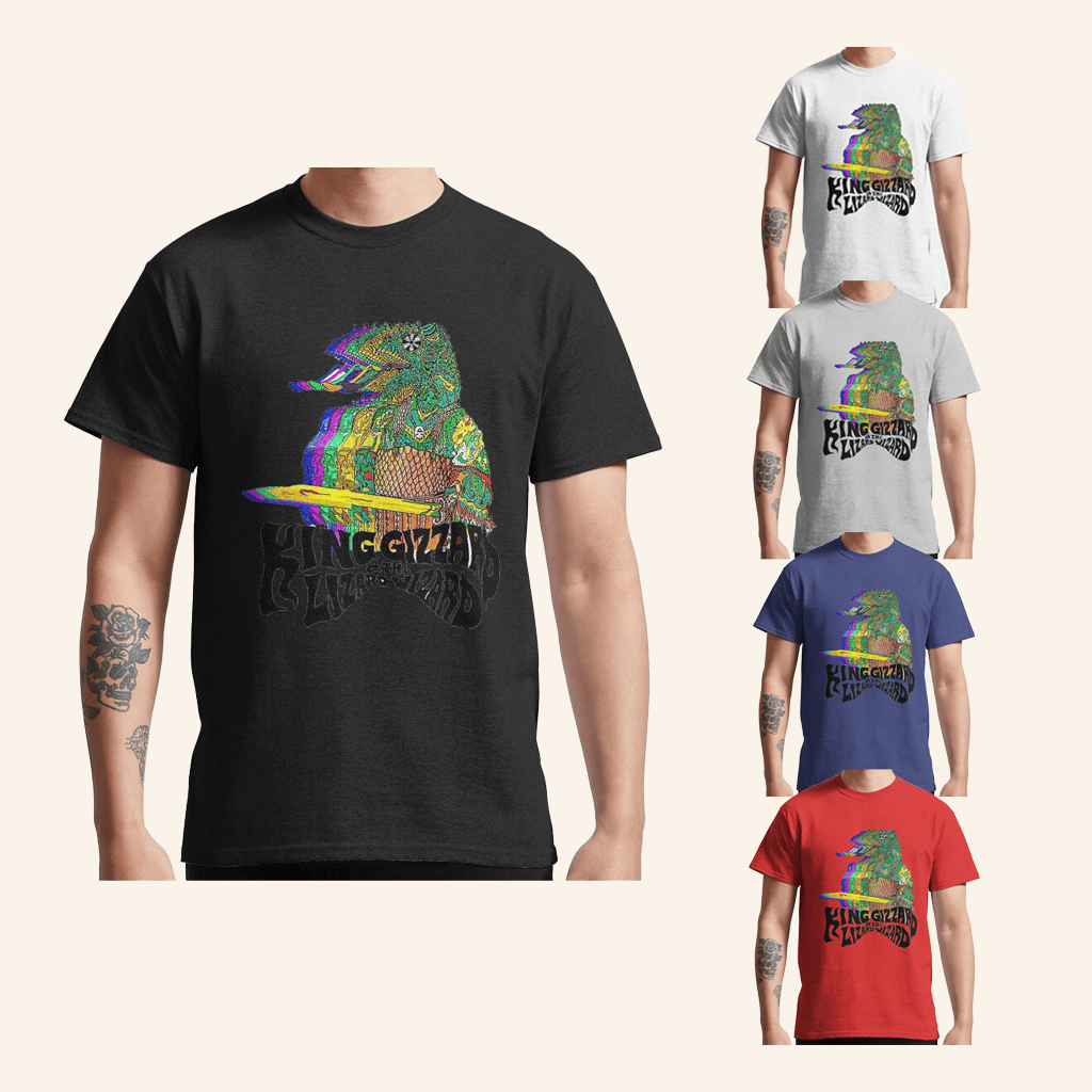 King Gizzard Merch King Gizzard Lizard T-Shirt Gifts For Music Fans King Gizzard Merch King Gizzard Lizard T-Shirt Gifts For Music Fans
