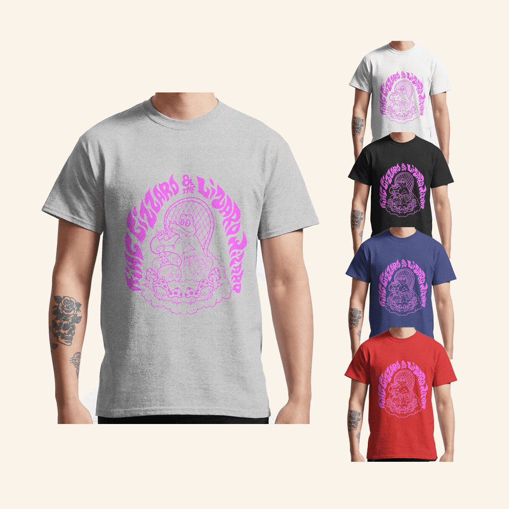 King Gizzard Merch Vintage King Gizzard Funny The Lizard T-Shirt Music Gift Ideas For Guys