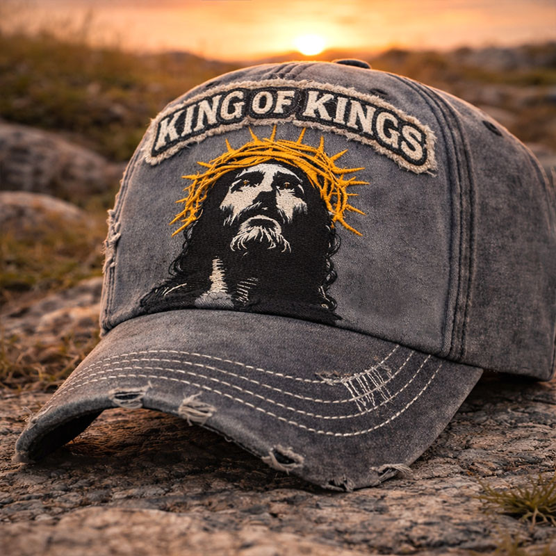 King Of Kings Jesus Christ Vintage Hat In God We Trust Baseball Cap Christian Gift Ideas