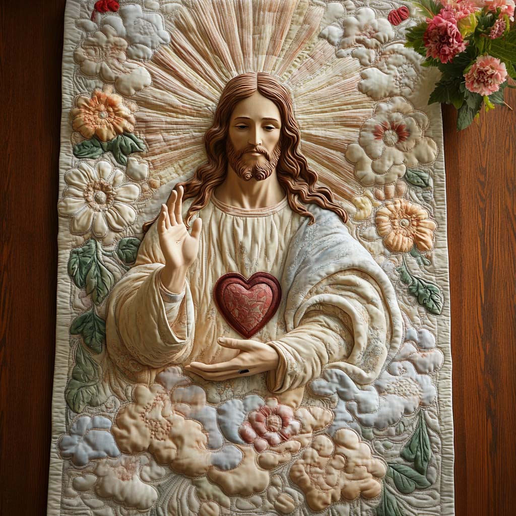 King of Peace Quilted Table Runner Christmas Dining Table Decor Religious Gift Ideas