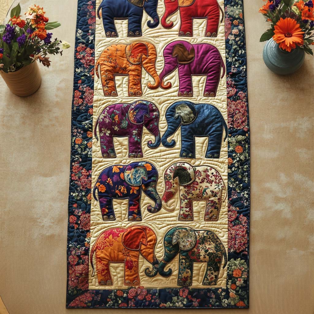 King of Silence Quilted Table Runner Dining Table Ideas Elephant Love Gifts For Her