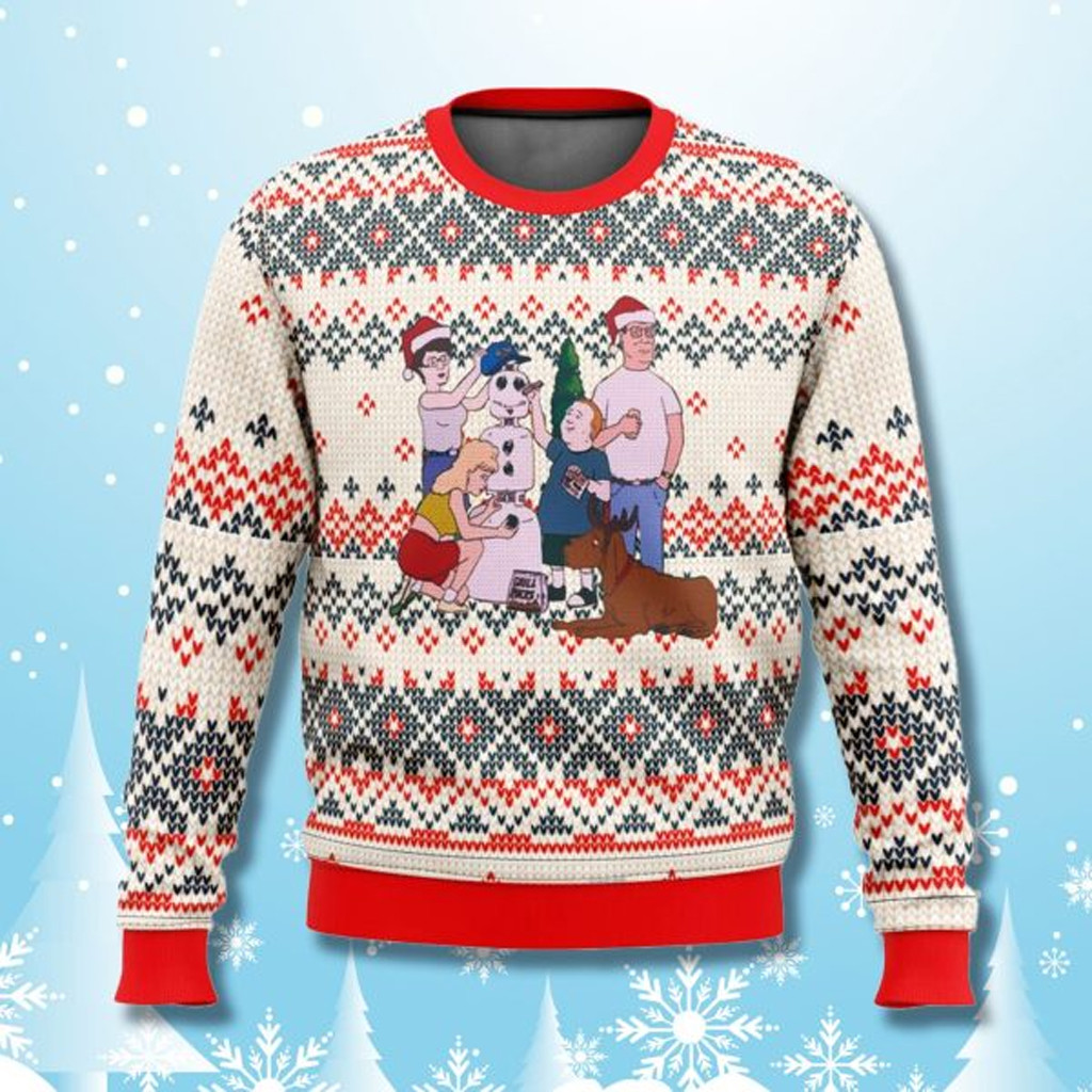 King of the Hill Snowman Ugly Christmas Sweater Husband Christmas Gift Ideas