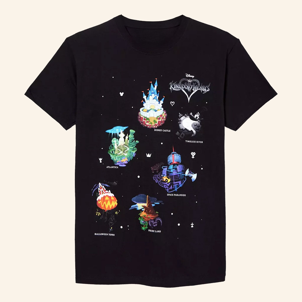 Kingdom Hearts Merch Kingdom Hearts Worlds T-Shirt Gifts Ideas For Friends Kingdom Hearts Merch Kingdom Hearts Worlds T-Shirt Gifts Ideas For Friends
