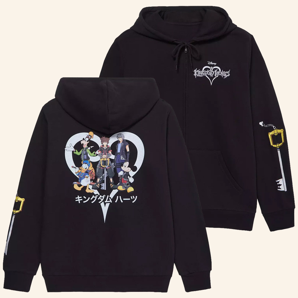 Kingdom Hearts Merch Logo Zip Hoodie Unique Gifts For Boyfriend Kingdom Hearts Merch Logo Zip Hoodie Unique Gifts For Boyfriend