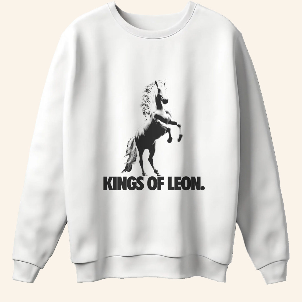 Kings Of Leon Merch Mustang Kitty Sweatshirt Best Gifts For Rock Music Lovers