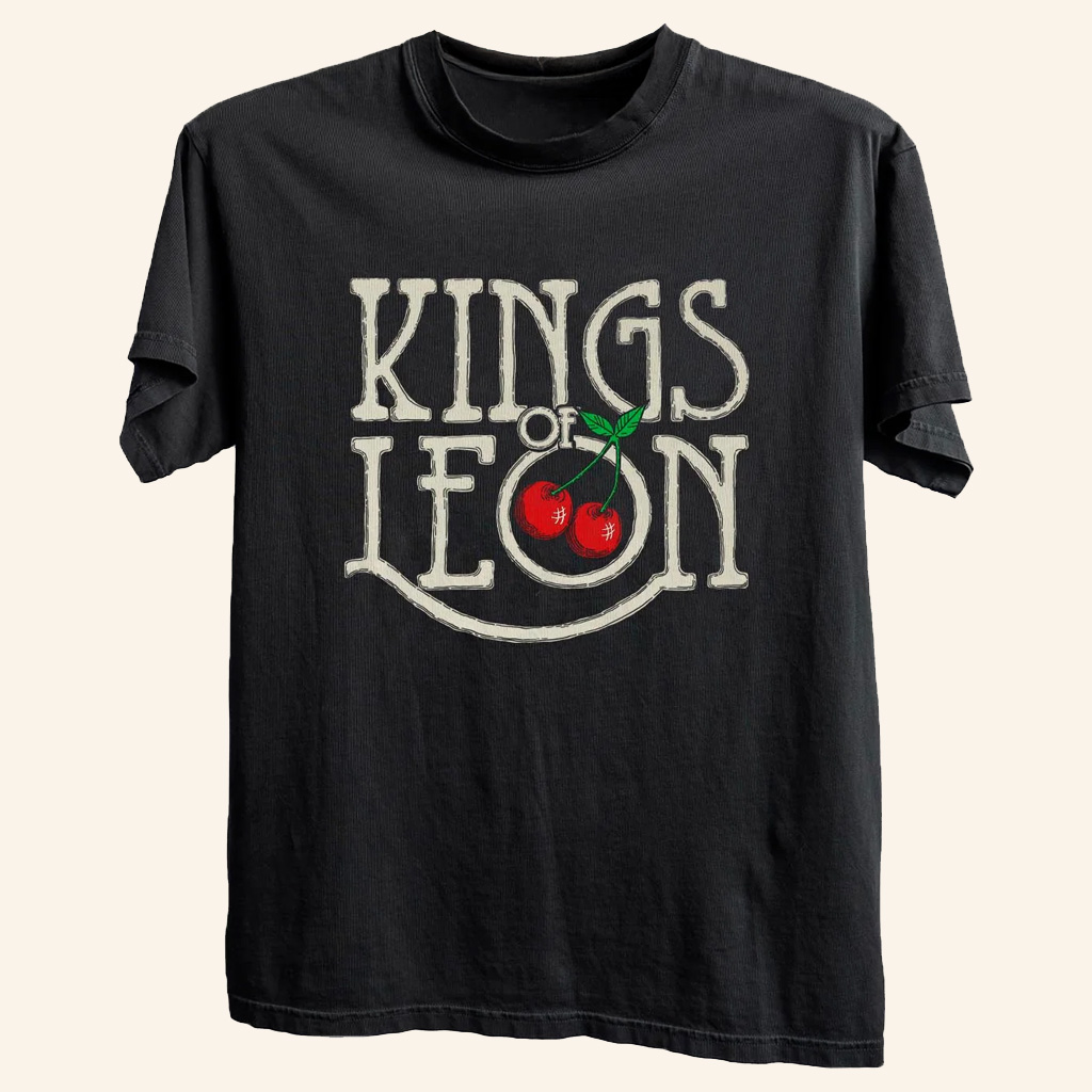 Kings Of Leon Merch Retro Cherries T-Shirt Music Lover Gift Ideas For Him Kings Of Leon Merch Retro Cherries T-Shirt Music Lover Gift Ideas For Him
