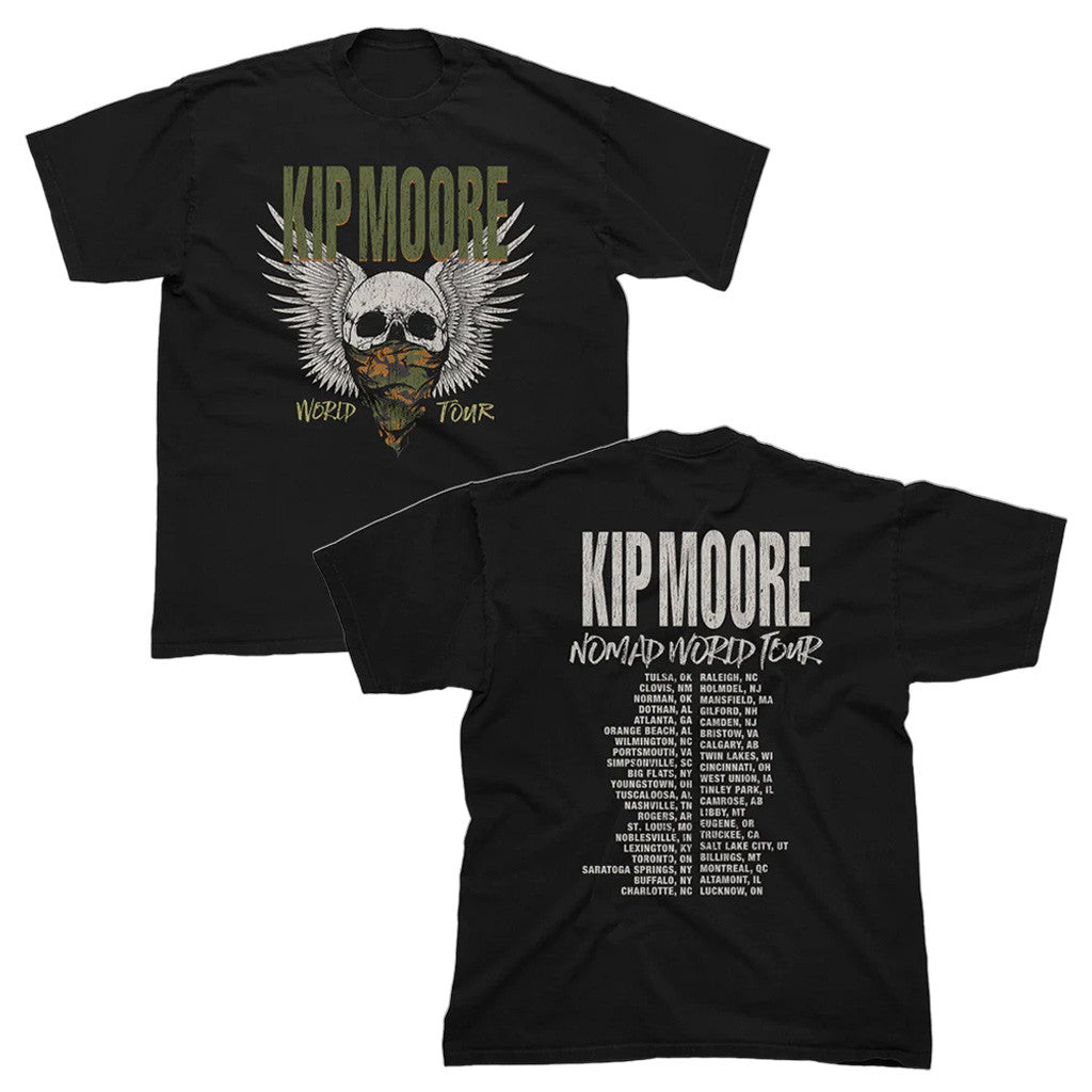 Kip Moore Merch Tour 2025 Camo Skull World Tour T-Shirt Music Related Gifts For Guys Kip Moore Merch Tour 2025 Camo Skull World Tour T-Shirt Music Related Gifts For Guys