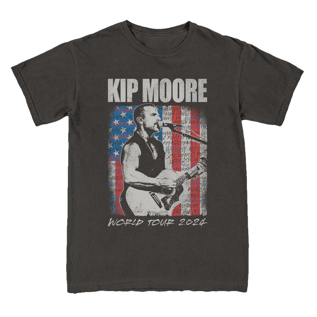 Kip Moore Merch Tour 2025 Flag World Tour T-Shirt Best Gifts For Husband Kip Moore Merch Tour 2025 Flag World Tour T-Shirt Best Gifts For Husband