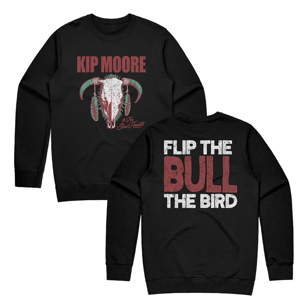 Kip Moore Merch Tour 2025 Flip The Bull Crewneck Sweatshirt Best Gifts For Him Kip Moore Merch Tour 2025 Flip The Bull Crewneck Sweatshirt Best Gifts For Him