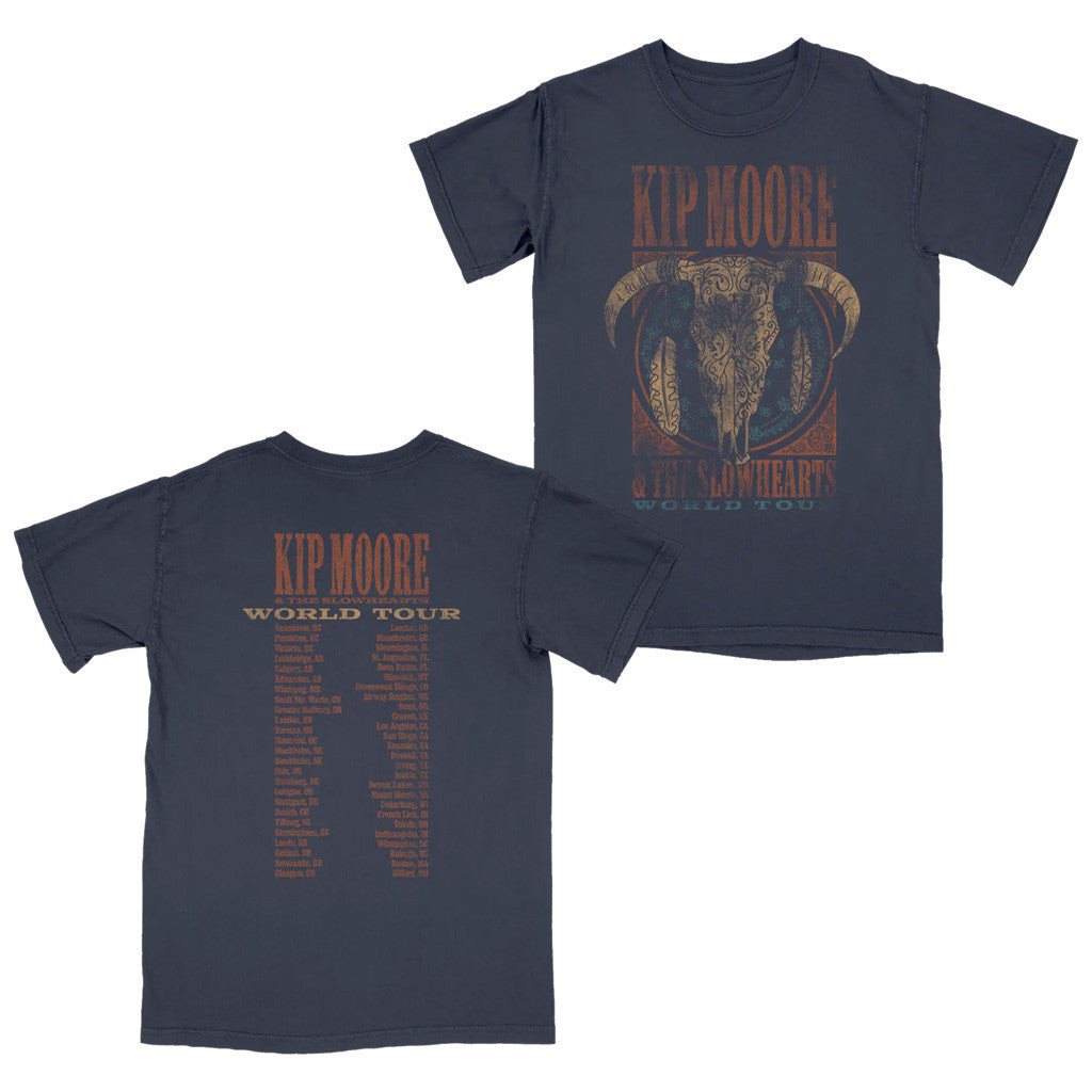 Kip Moore Merch Tour 2025 Navy World Tour T-Shirt Gifts For Music Fans Kip Moore Merch Tour 2025 Navy World Tour T-Shirt Gifts For Music Fans
