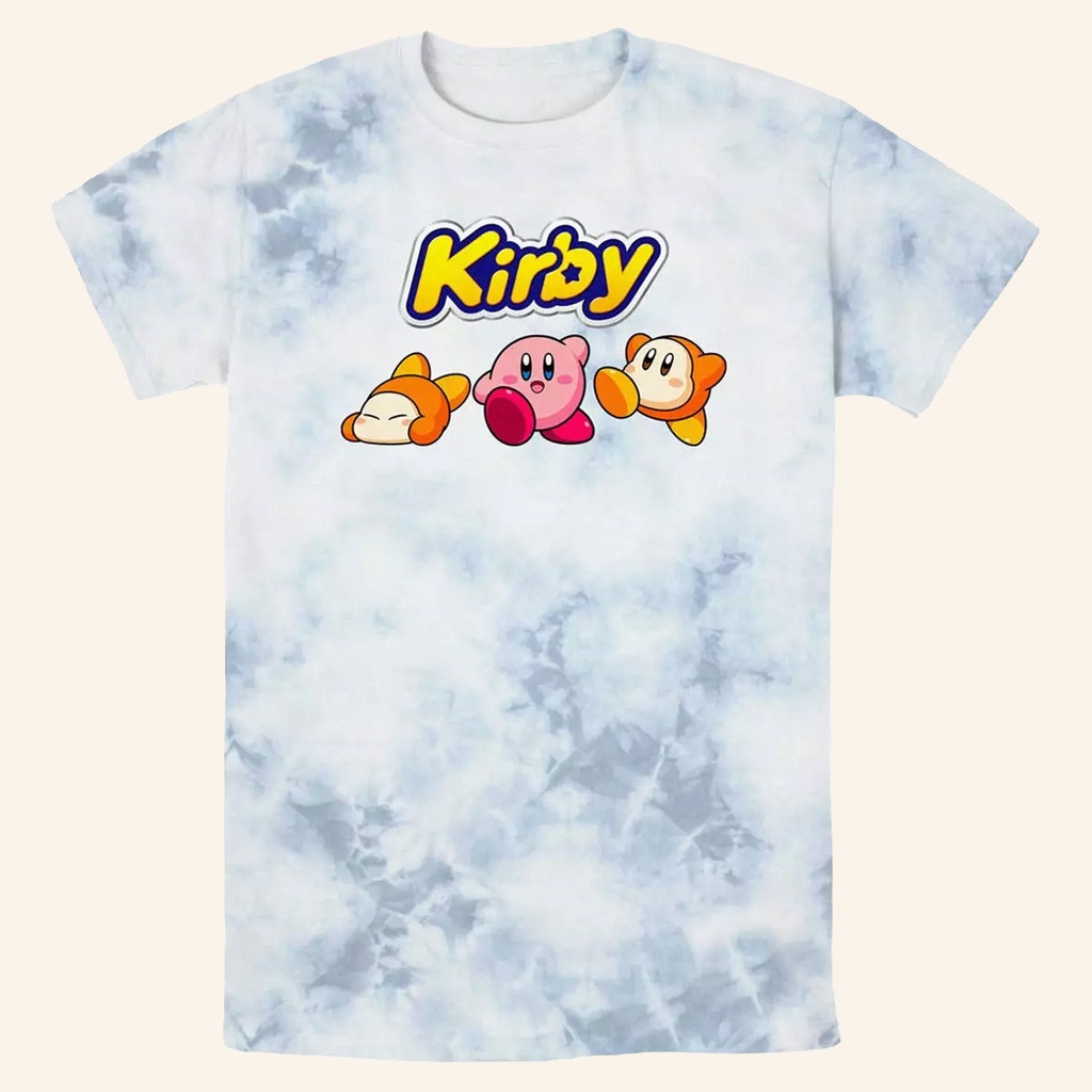 Kirby Merch Kirby And Waddle Dee Logo Tie Dye Shirt Gifts Ideas For Her