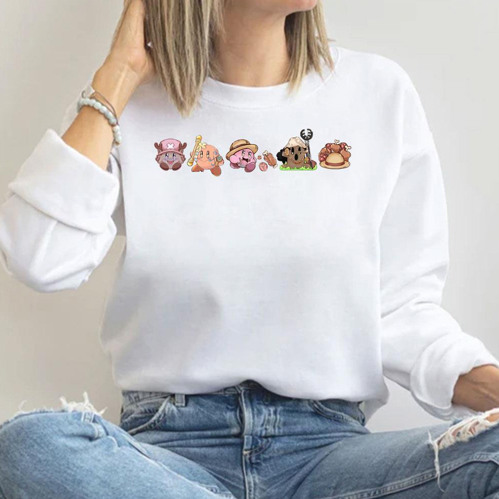 Kirby Merch Kirby x One Piece Sweatshirt Cute Gifts For Girlfriend