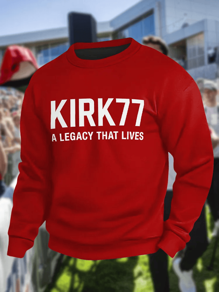 Kirk77 A Legacy That Lives Crew Neck Sweatshirt Turning Point USA Merch
