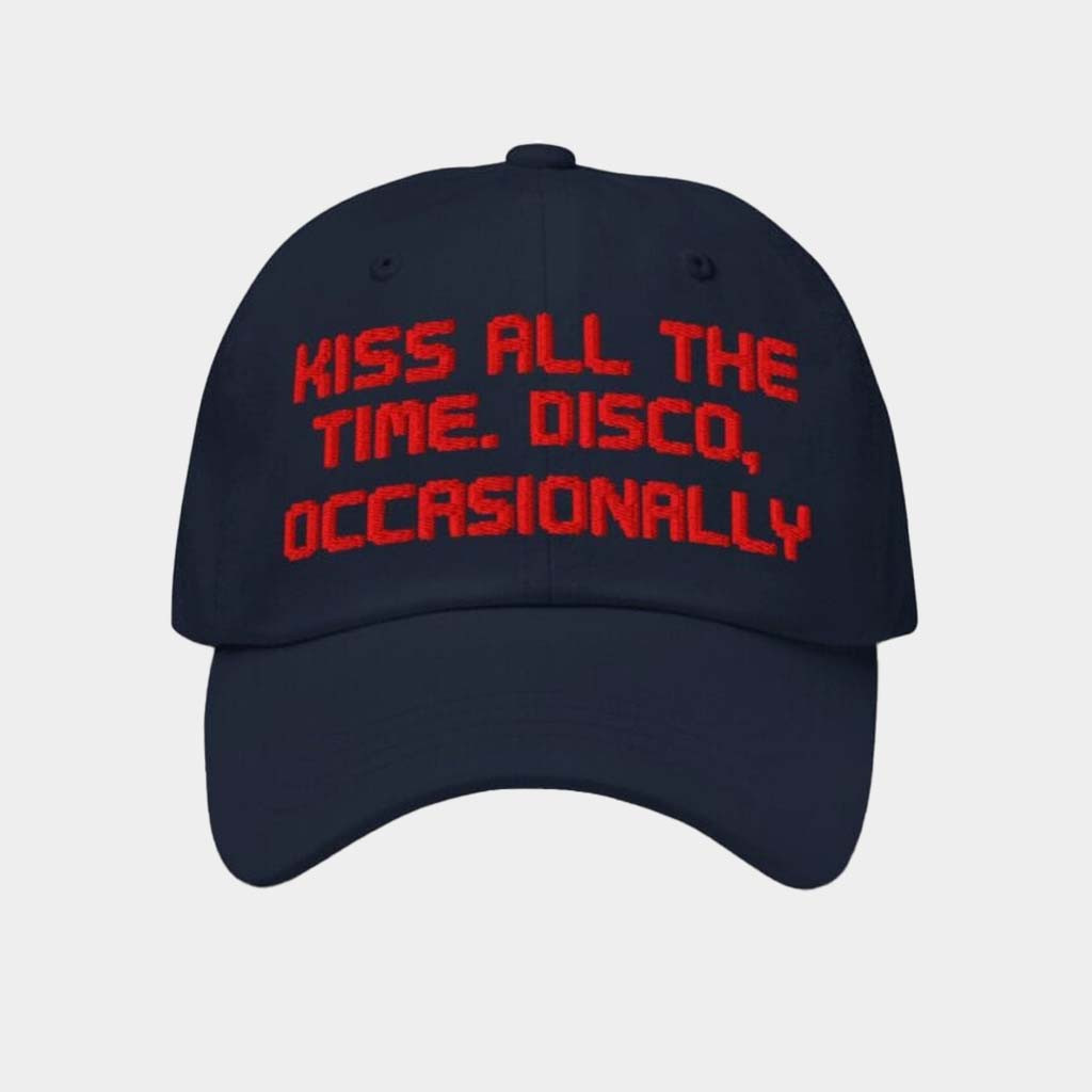 Kiss All The Time Merch Kiss All The Time Disco Occasionally Embroidered Hat Gifts For Dad