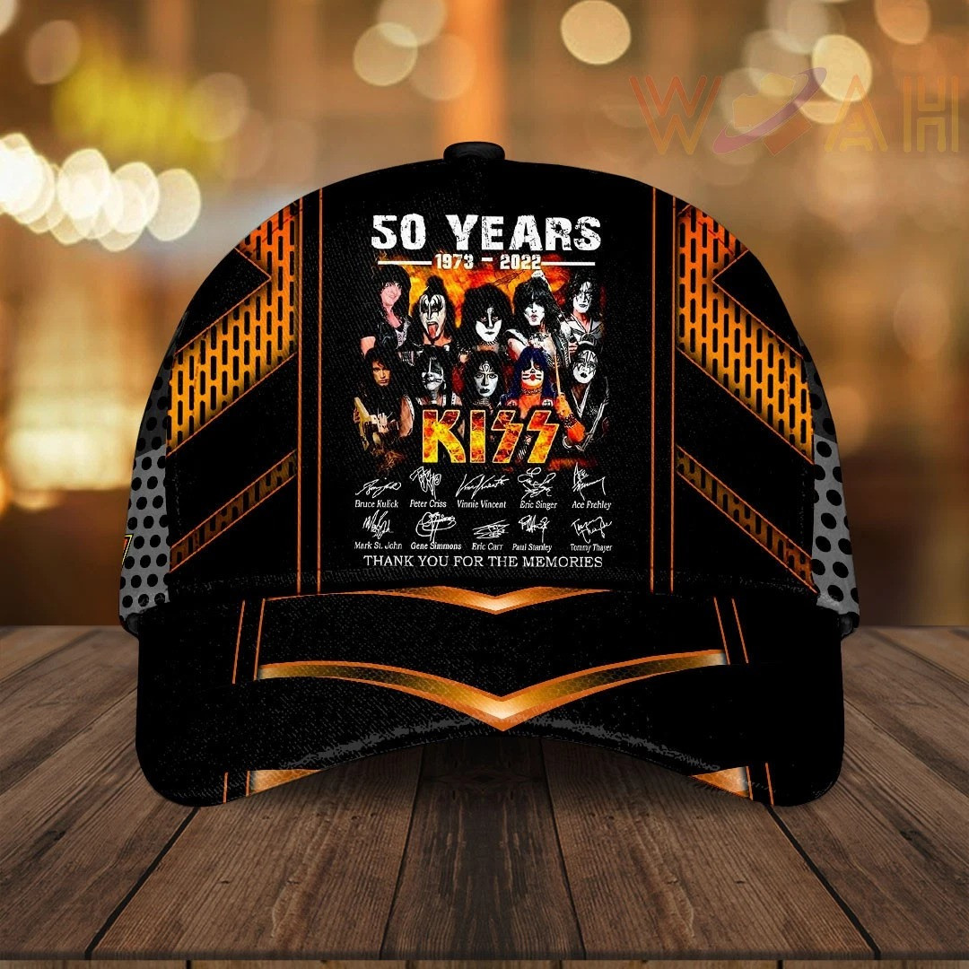 Kiss Band 50 Years 1973 2022 Hat Thank You For The Memories Hat Gifts For Fans