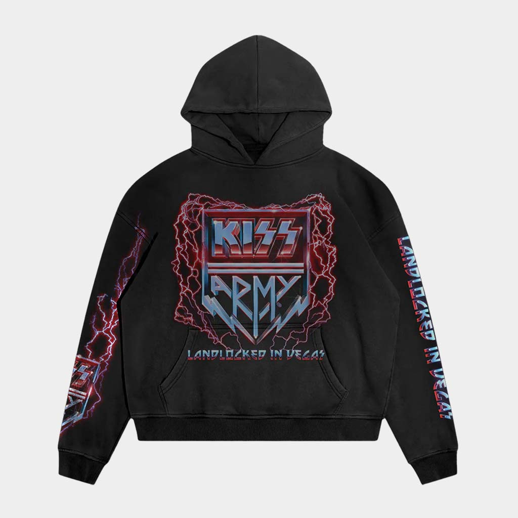 Kiss Merch Landlocked In Vegas Hoodie Birthday Gift Ideas For Him