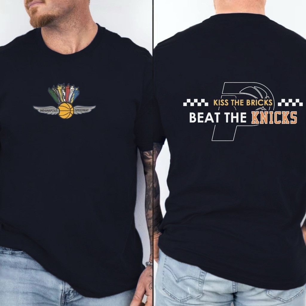 Kiss The Bricks Beat The Knicks Indiana Pacers T-Shirt Basketball Fan Merch Gifts For Him